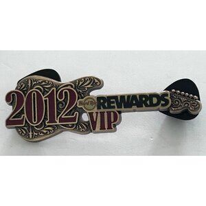Hard Rock Cafe 2012 Rewards VIP Limited Edition Guitar Lapel Pin